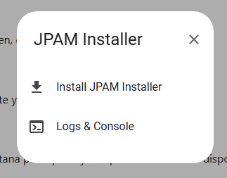 Ventana de instalación de firmware